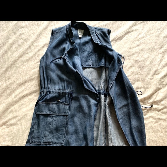 Gap lyocell sleeveless long vest - Picture 6 of 13